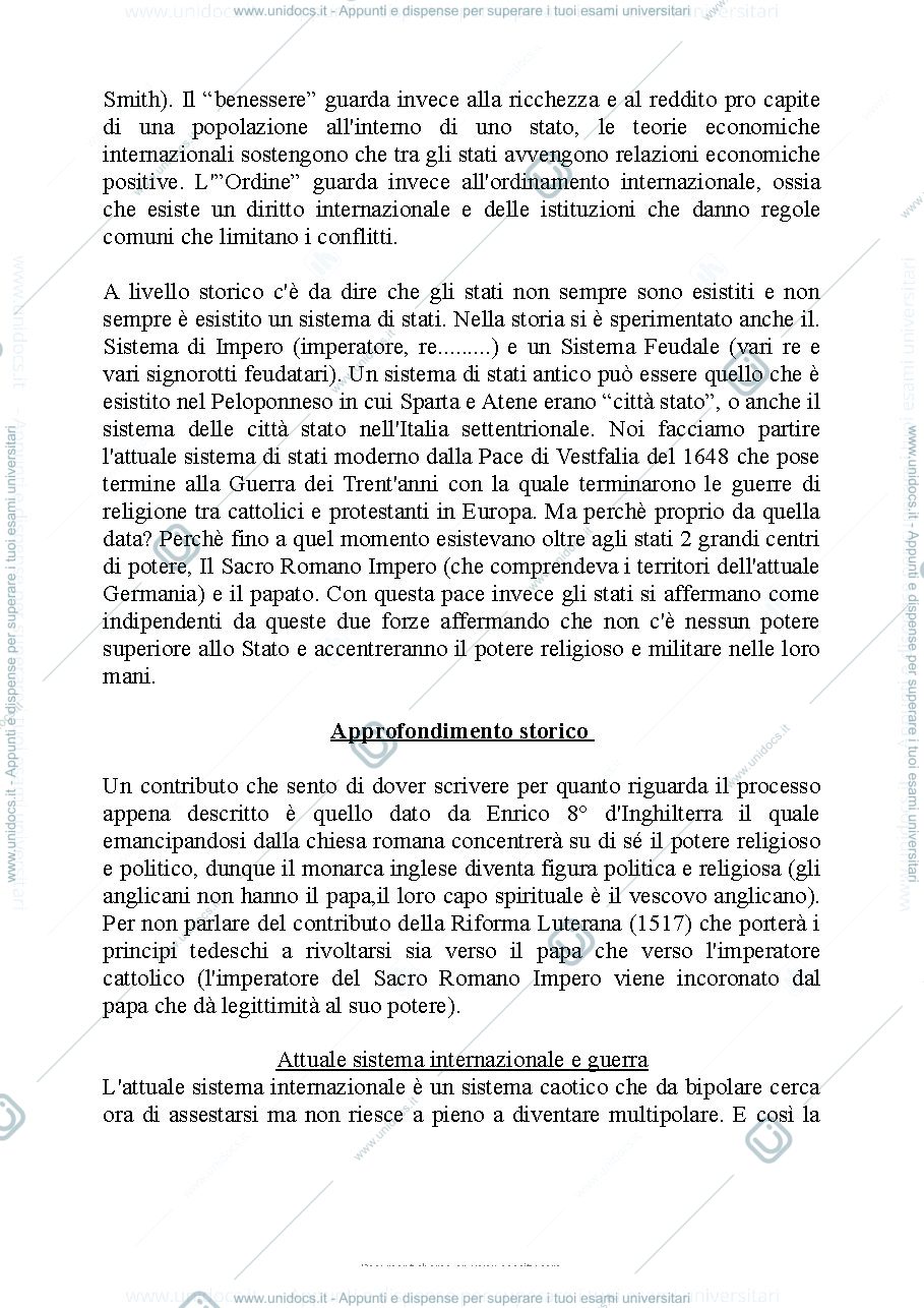 Anteprima pagina 4 — Relazioni Internazionali/Riassunto manuale sorensen
