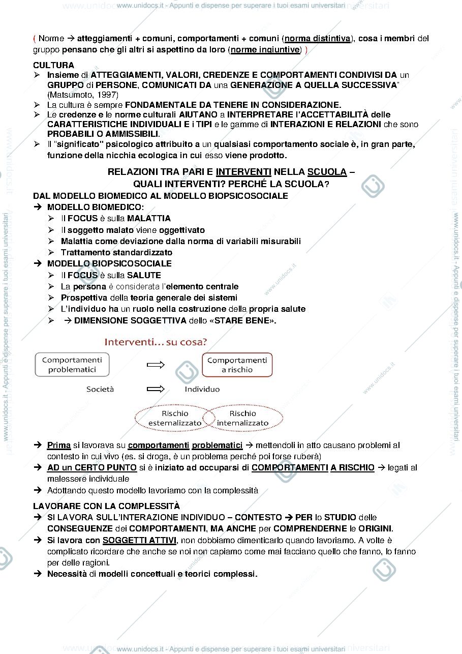 Anteprima pagina 4 — Appunti delle lezioni di Relazioni tra pari e interventi nella scuola