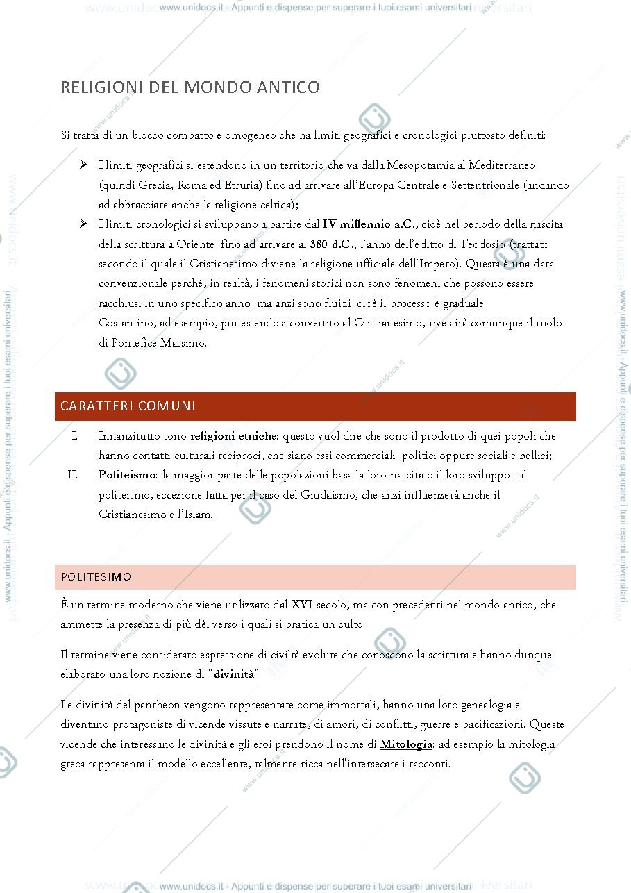 Anteprima pagina 2 — Religione e mito nel mondo antico, Unipg