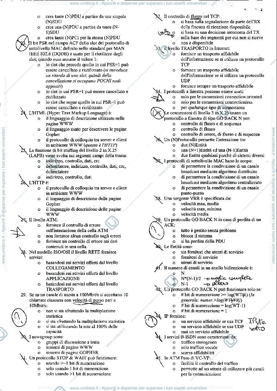 Anteprima pagina 2 — Test Reti di calcolatori