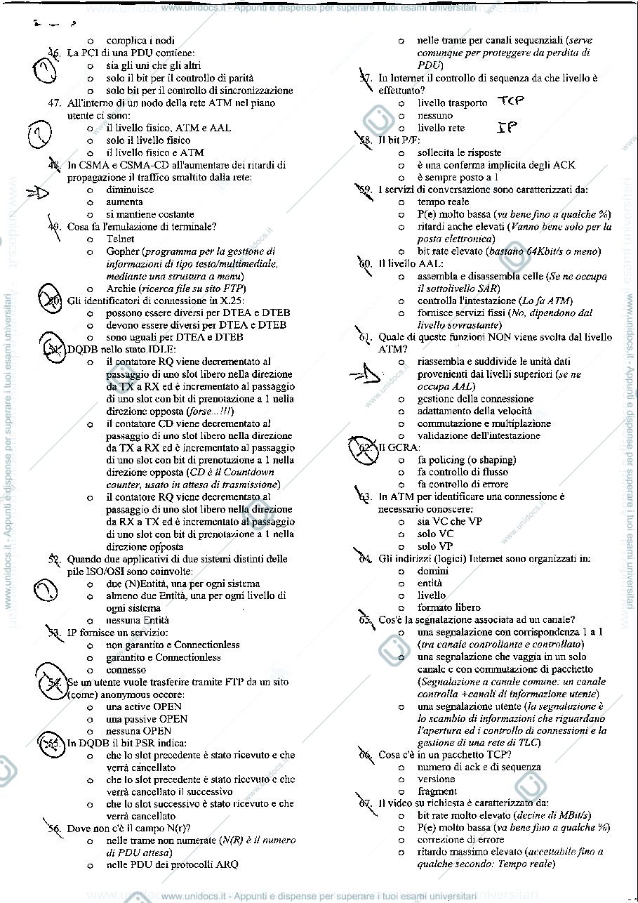 Anteprima pagina 3 — Test Reti di calcolatori