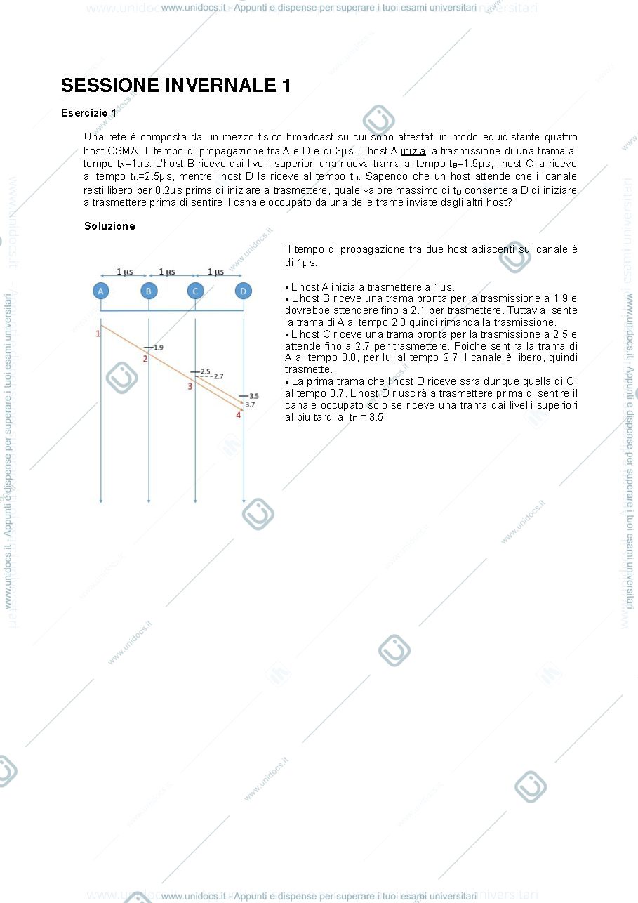 Anteprima pagina 2 — Problemi Reti di calcolatori