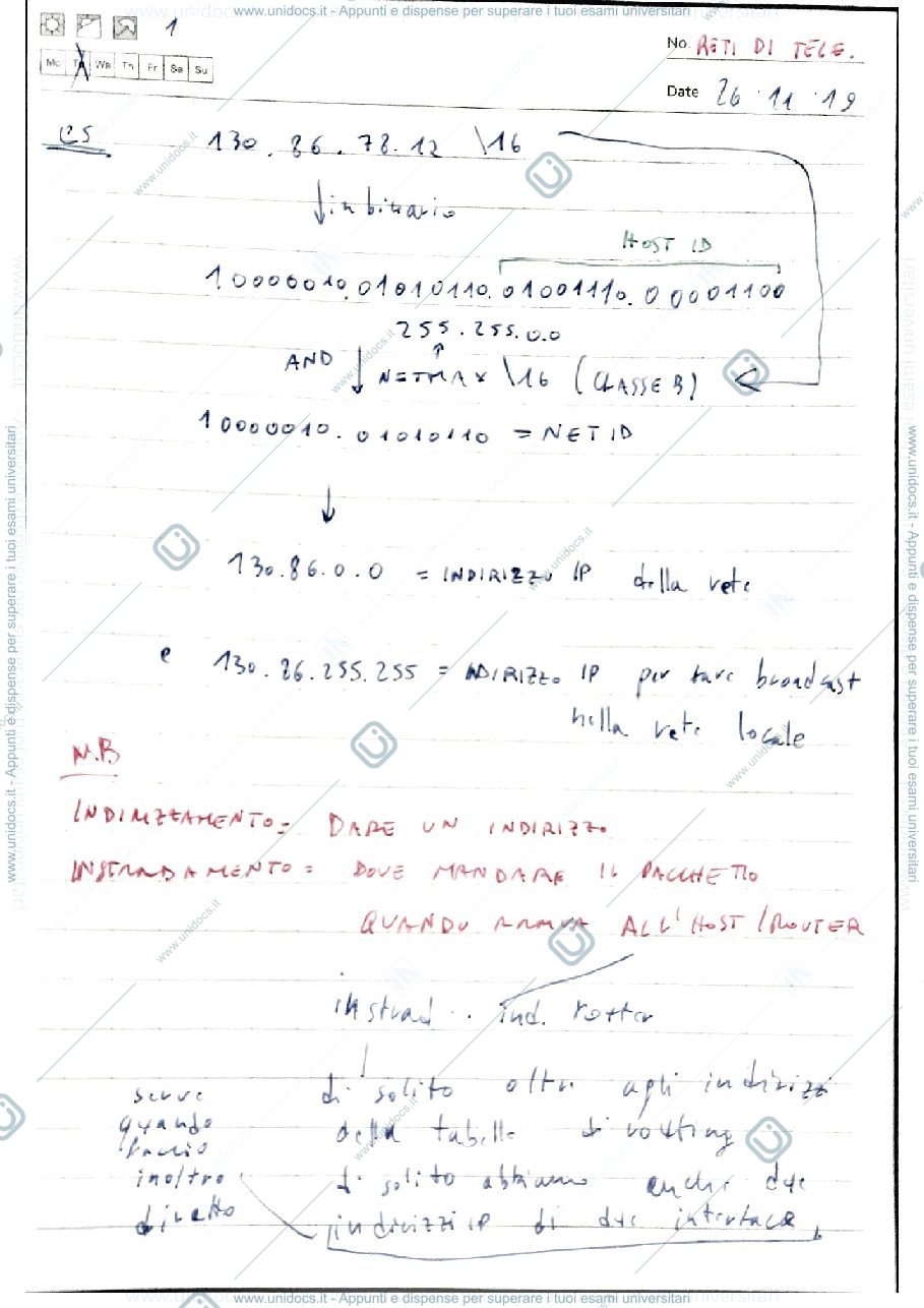 Anteprima pagina 1 — appunti prof: Tornatore Massimo