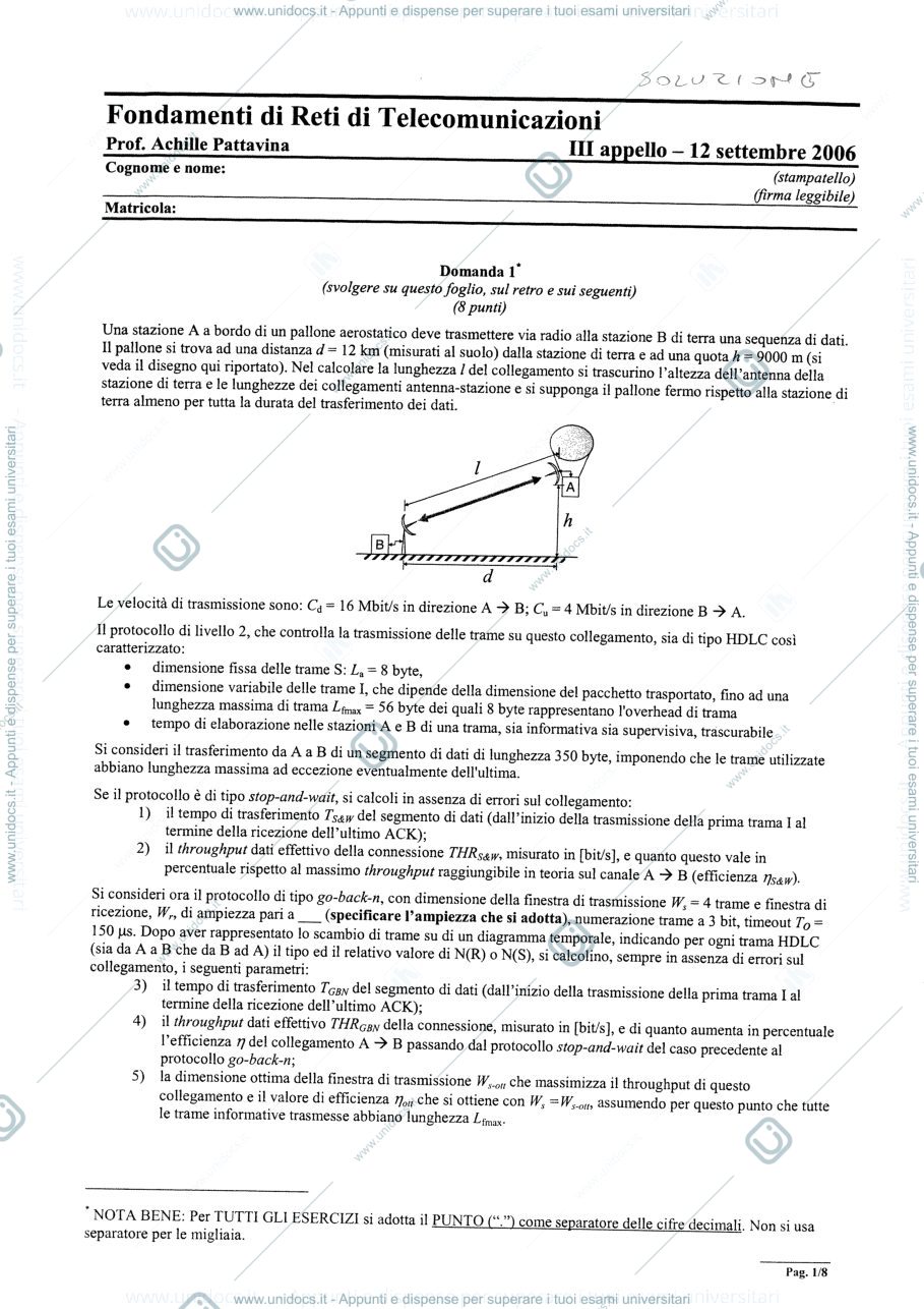 Anteprima pagina 1 — Es 2 - GBN esercizi prof: Tornatore Massimo