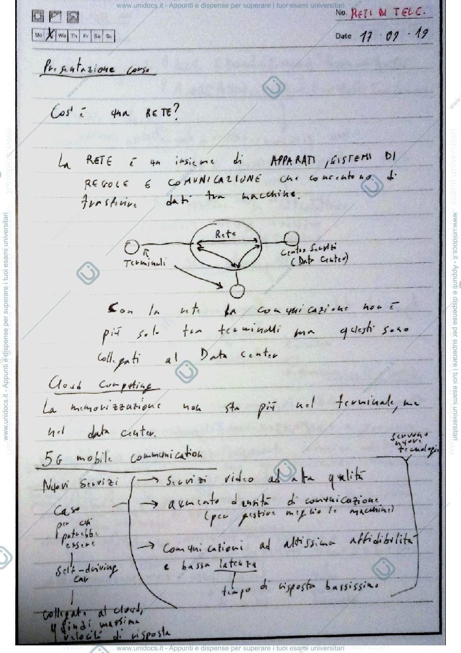 Anteprima pagina 1 — appunti prof: Tornatore Massimo