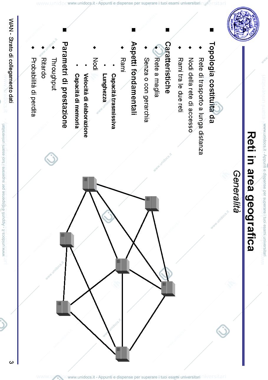 Anteprima pagina 3 — Livello 2 Data Link (WAN) lezioni prof: Tornatore Massimo