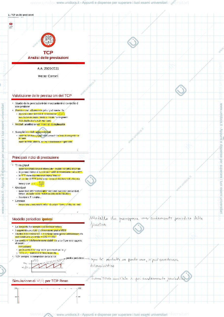 Anteprima pagina 1 — tcp-analisi delle prestazioni