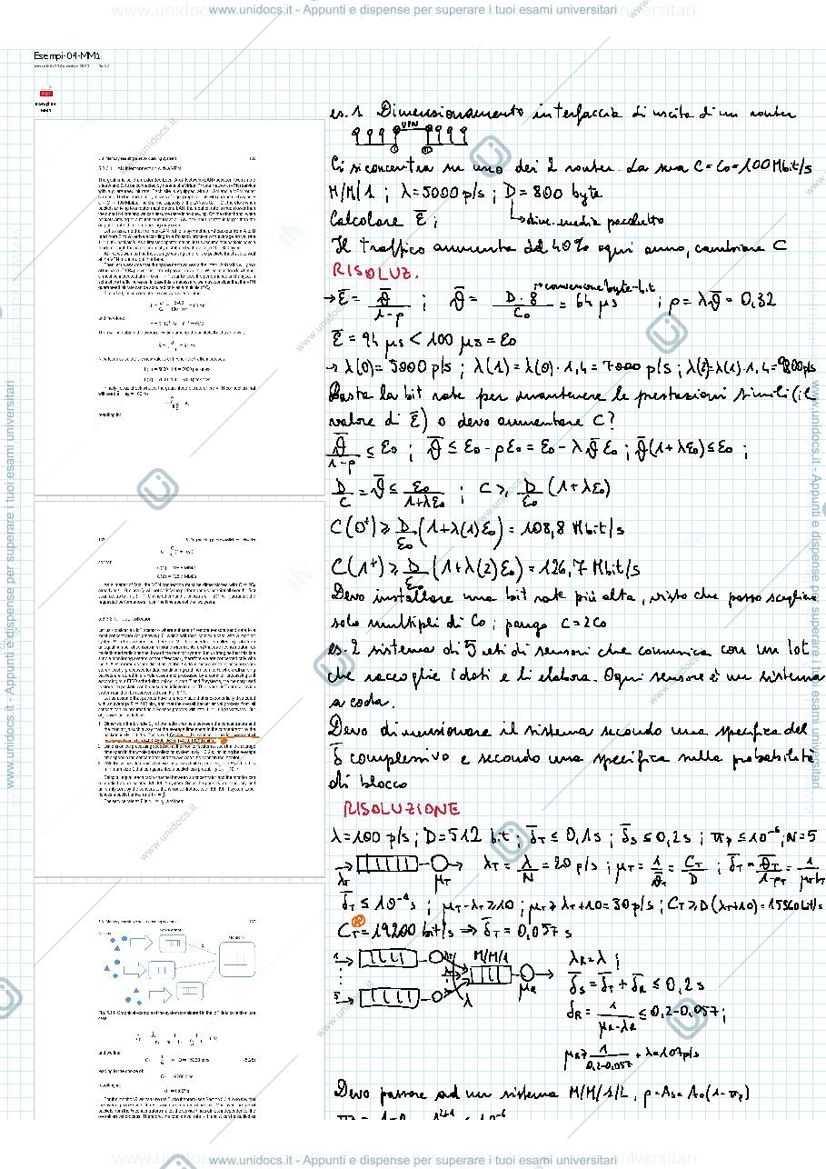 Anteprima pagina 1 — esercizi sistemi MM1