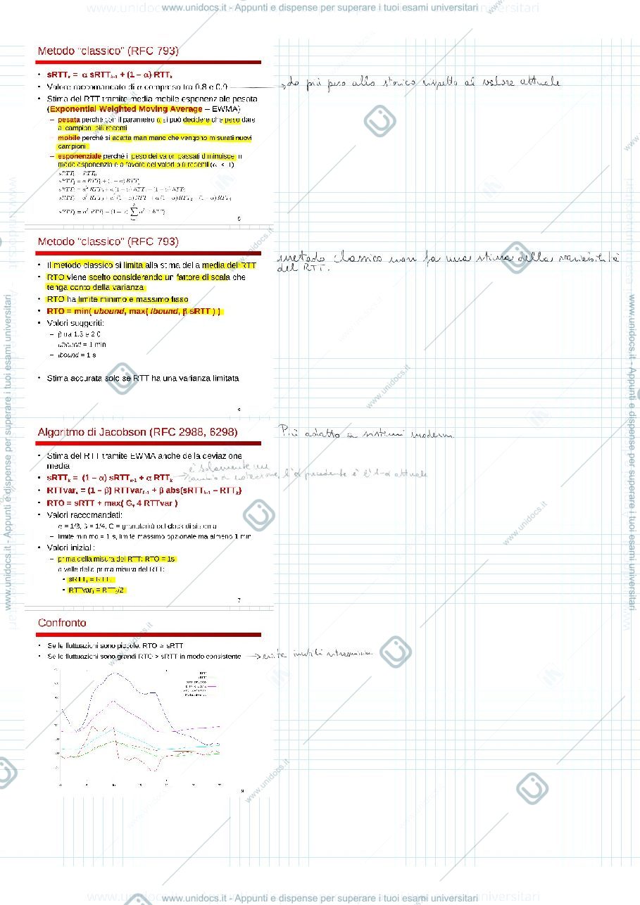 Anteprima pagina 2 — tcp timeout e controllo di flusso