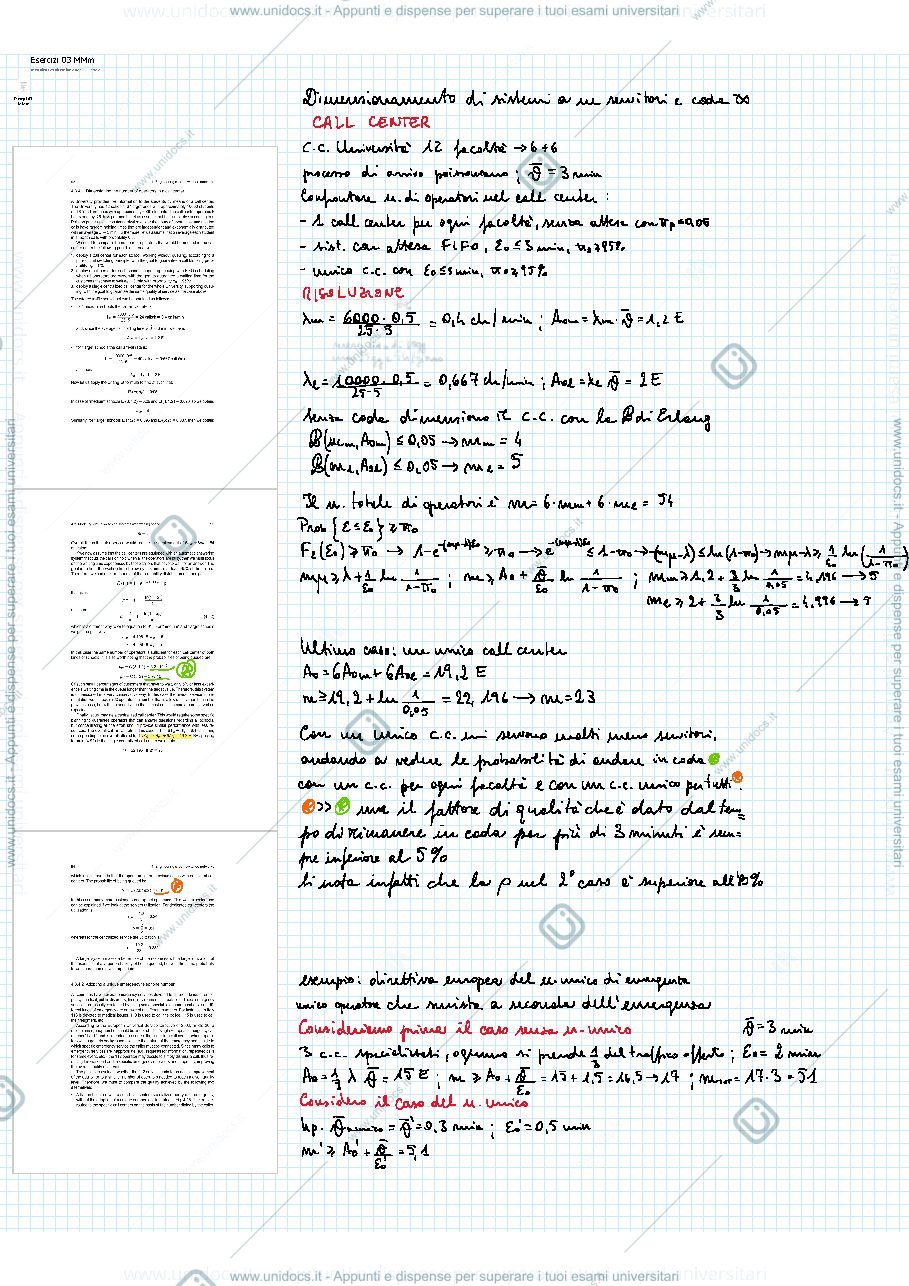 Anteprima pagina 1 — esercizi sistemi MMm