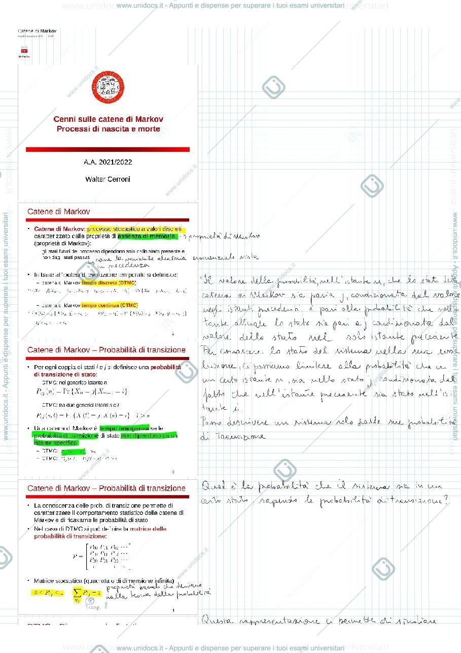 Anteprima pagina 1 — processi nascita e morte