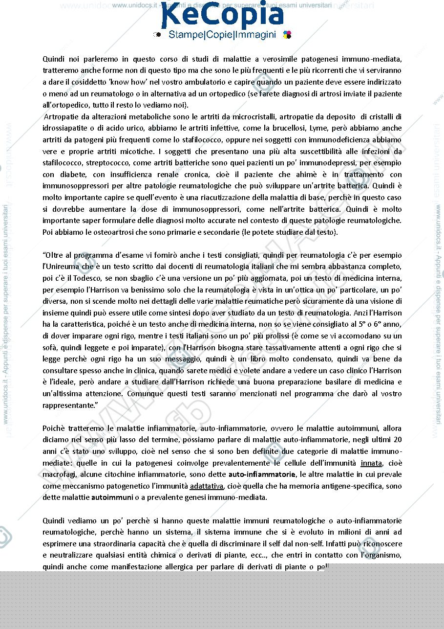 Anteprima pagina 5 — Dispensa di reumatologia uniba