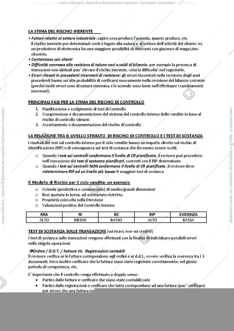 Anteprima pagina 4 — Revisione Aziendale Prof. Giorgio Rusticali 