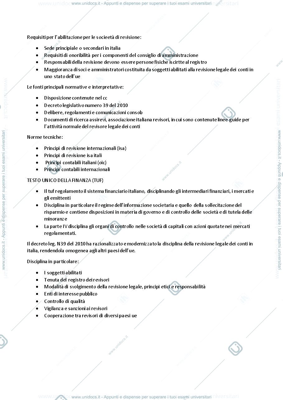 Anteprima pagina 3 — REVISIONE AZIENDALE