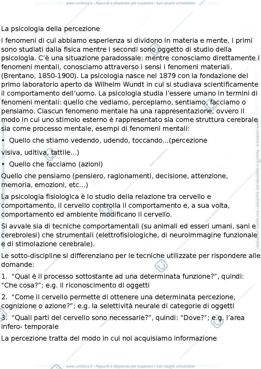 Anteprima pagina 1 — percezione visiva