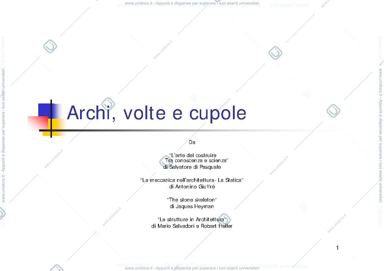 Anteprima pagina 1 — Archi Volte e cupole