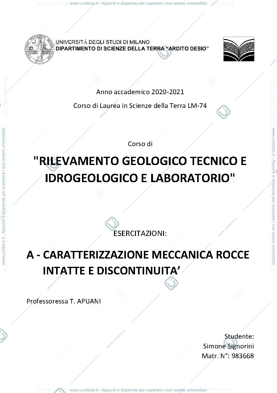 Anteprima pagina 1 — Esercitazione RGT- Professoressa Apuani