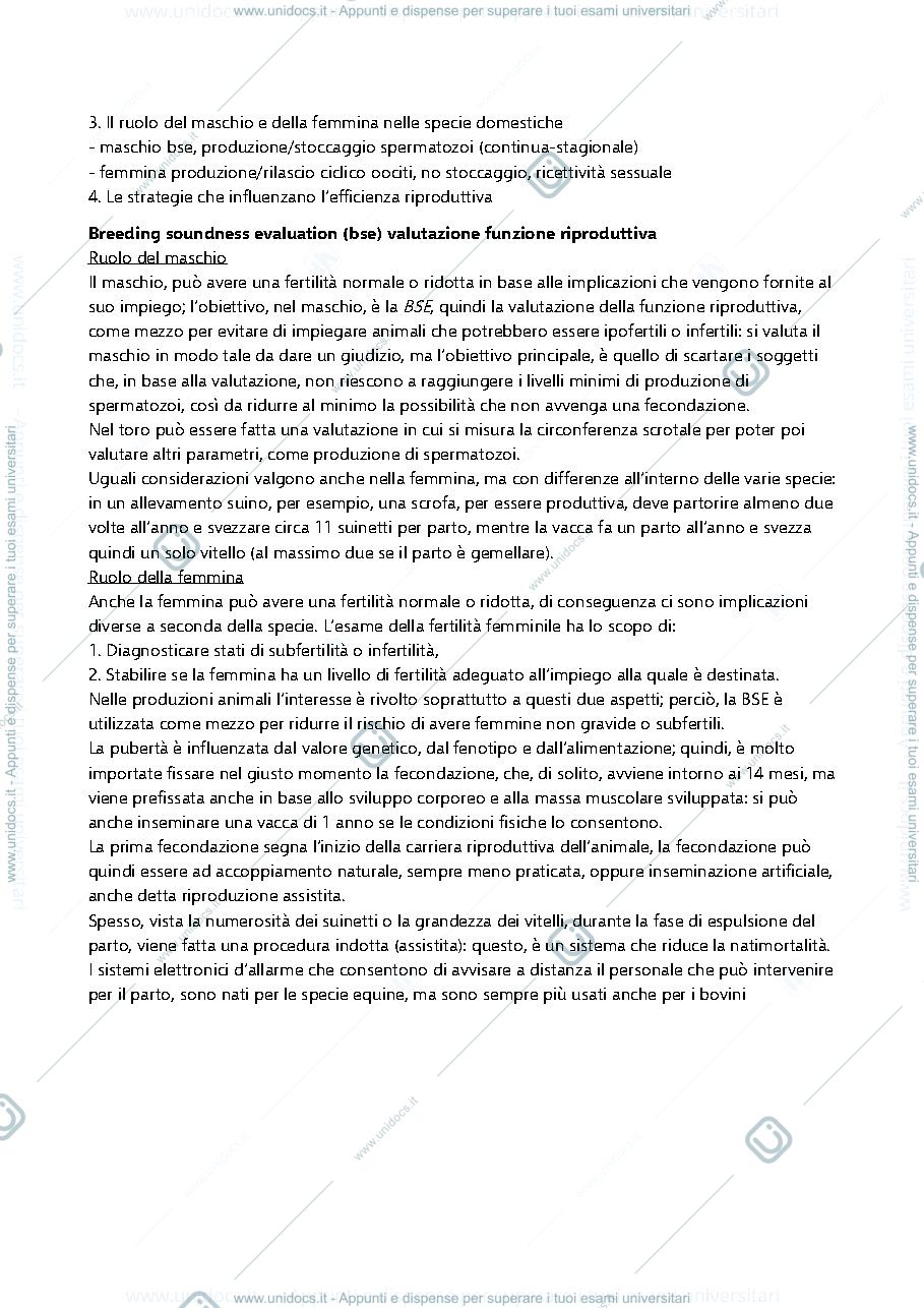 Anteprima pagina 2 — Appunti di riproduzione animale