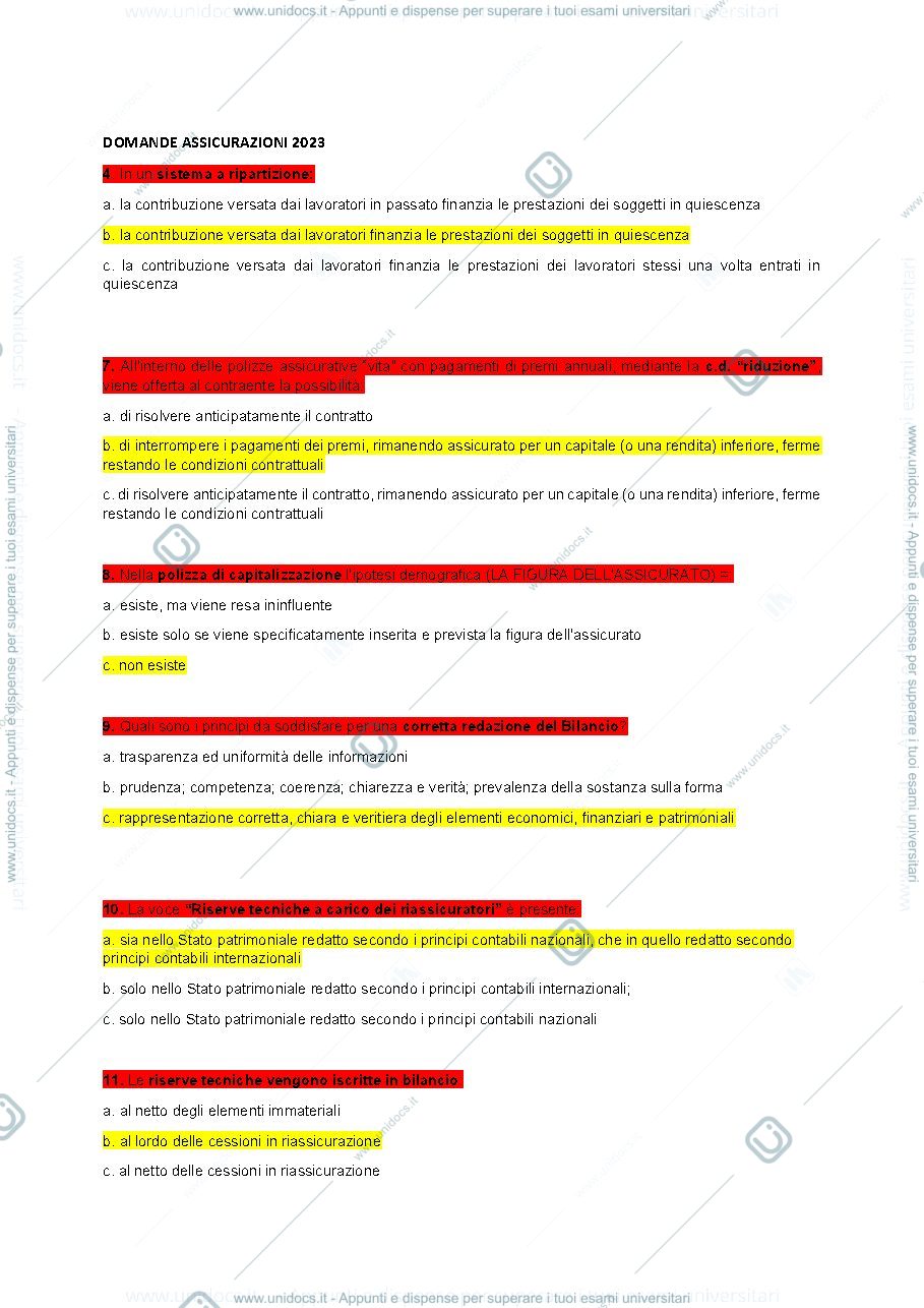 Anteprima pagina 1 — domande esame 
