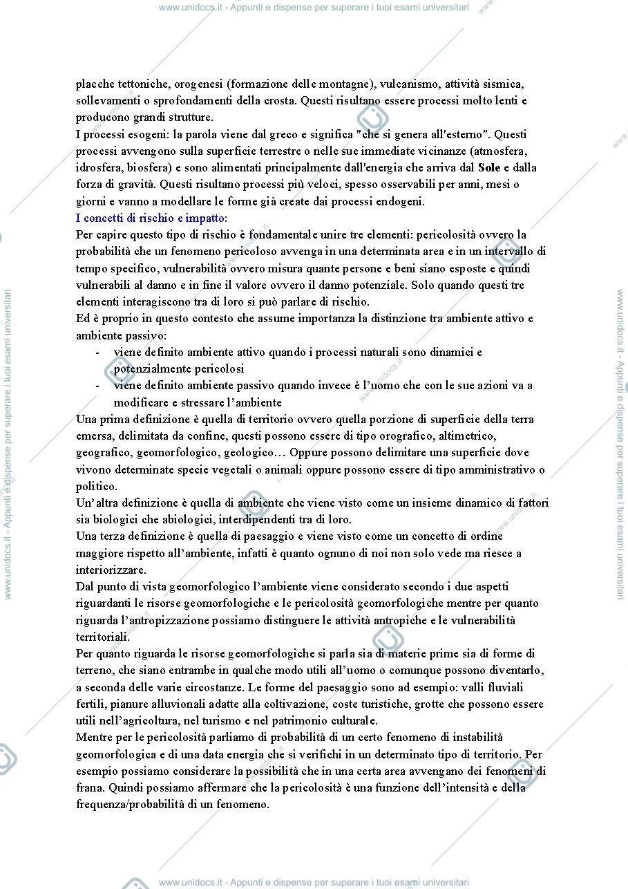 Anteprima pagina 2 — RISCHIO GEOMORFOLOGICO (MODULO DI RISCHIO AMBIENTALE