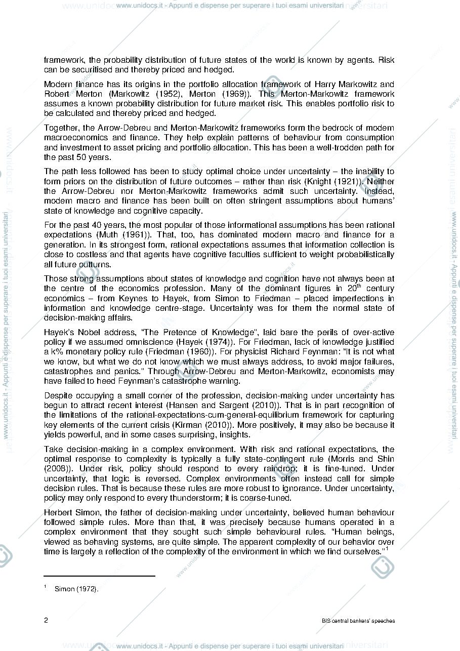 Anteprima pagina 2 — Risk Management notes