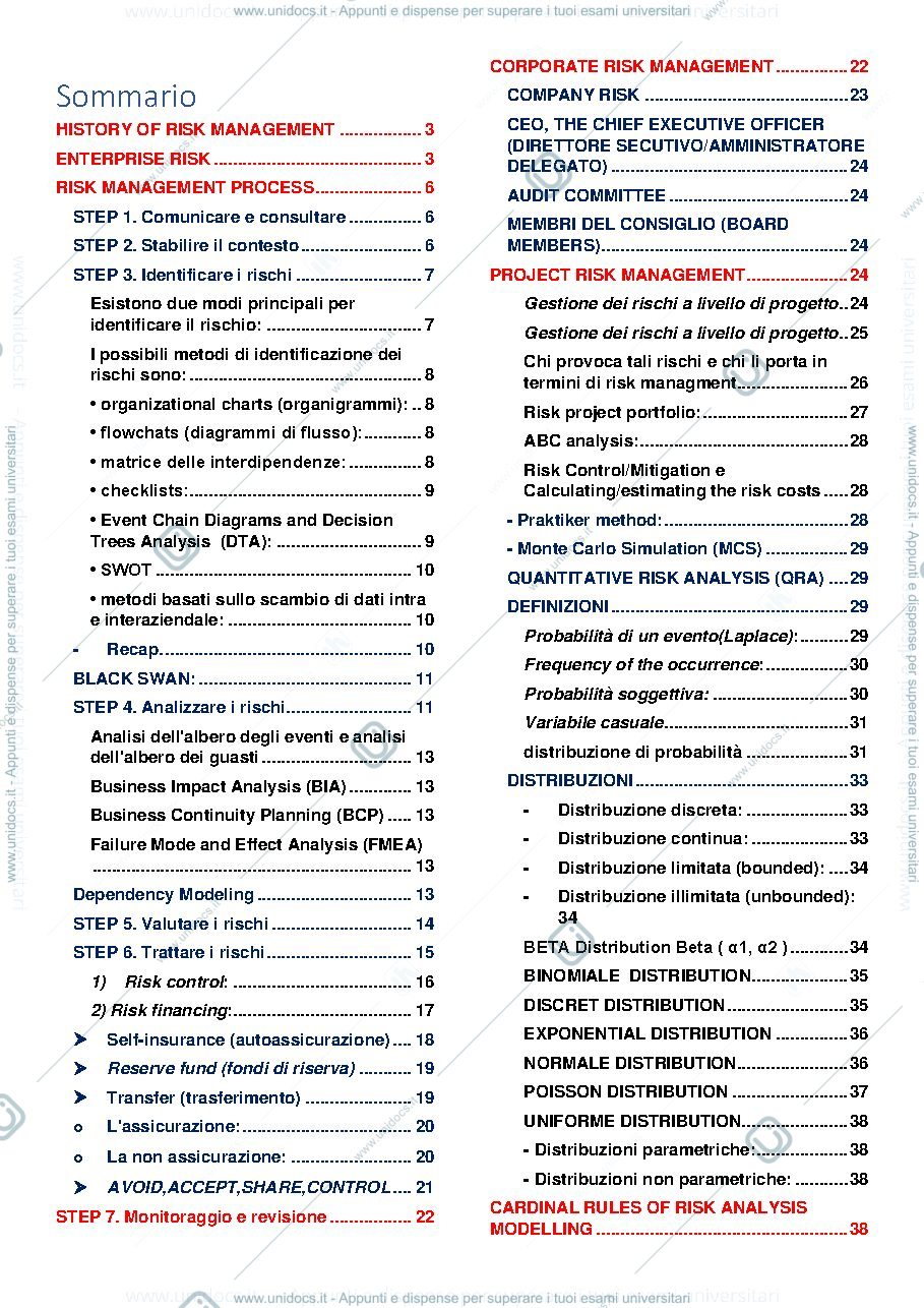 Anteprima pagina 1 — Risk Management