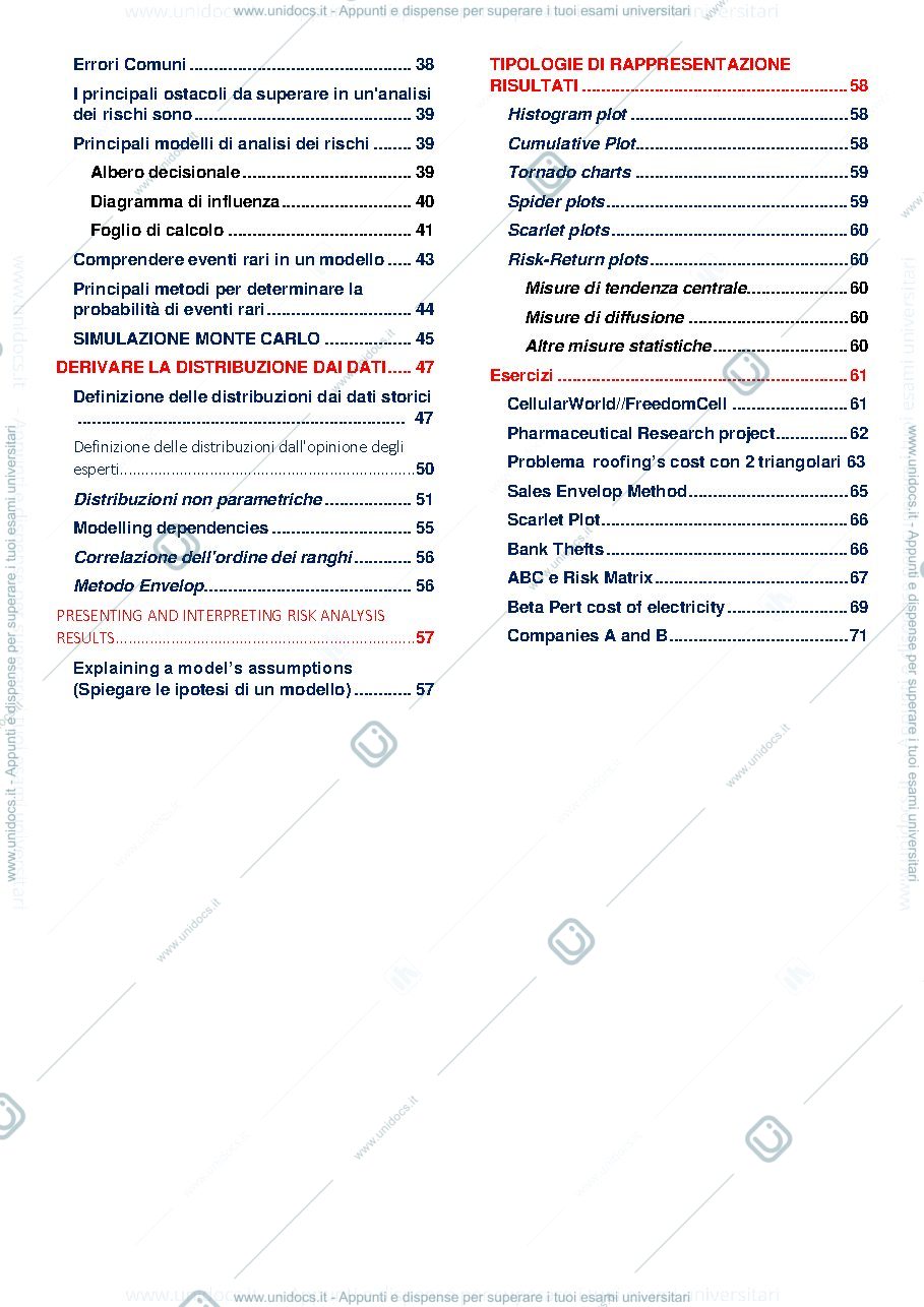 Anteprima pagina 2 — APPUNTI RISK MANAGEMENT