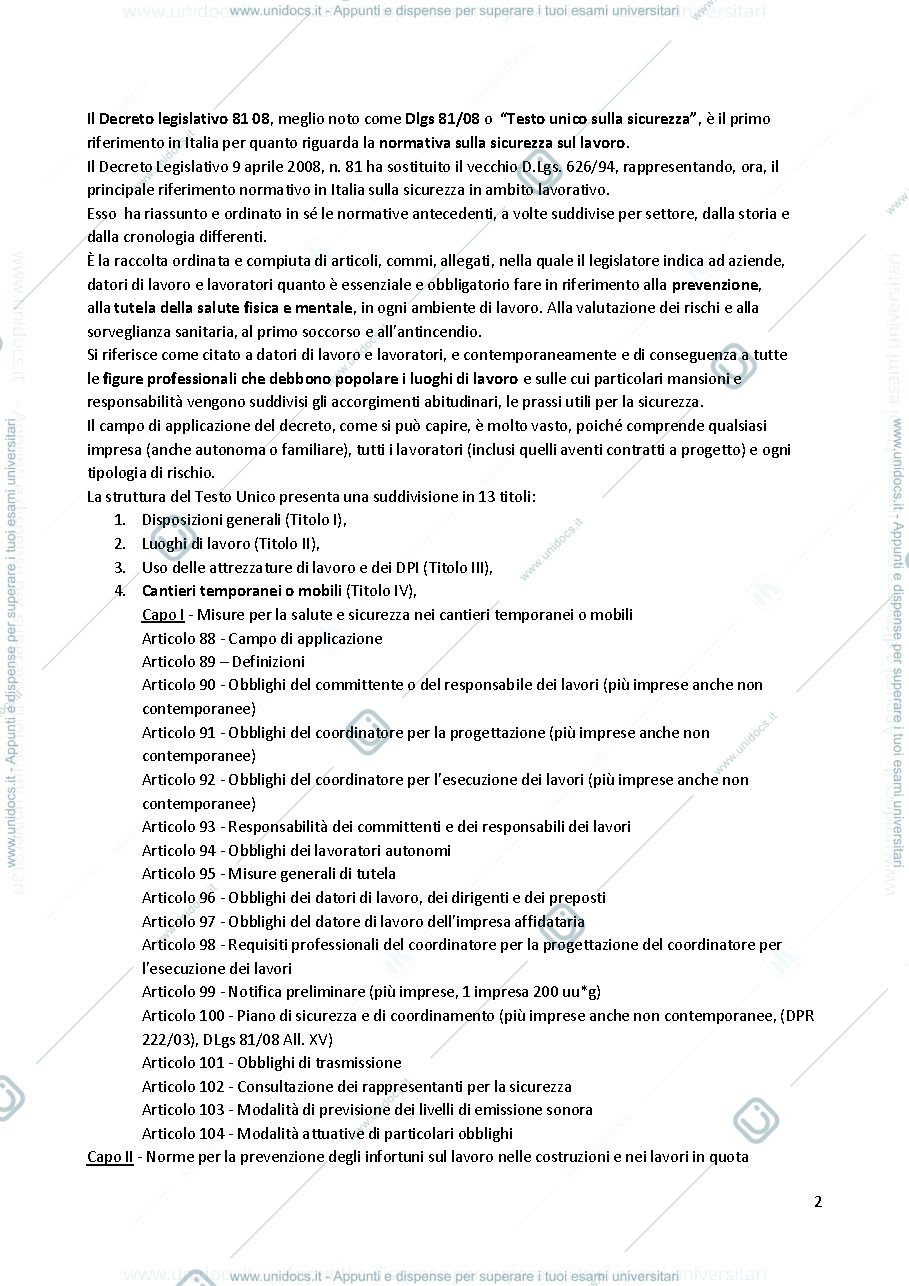 Anteprima pagina 2 — Sintesi Safety