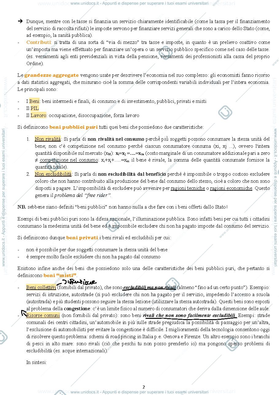 Anteprima pagina 2 — riassunto scenari macroeconomici
