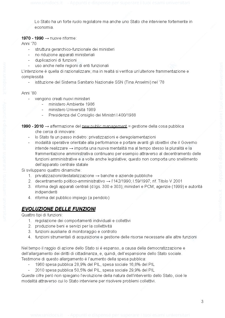 Anteprima pagina 3 — appunti completi scienza dell'amministrazione modulo B a.a. 2022/23 prof. Polverari