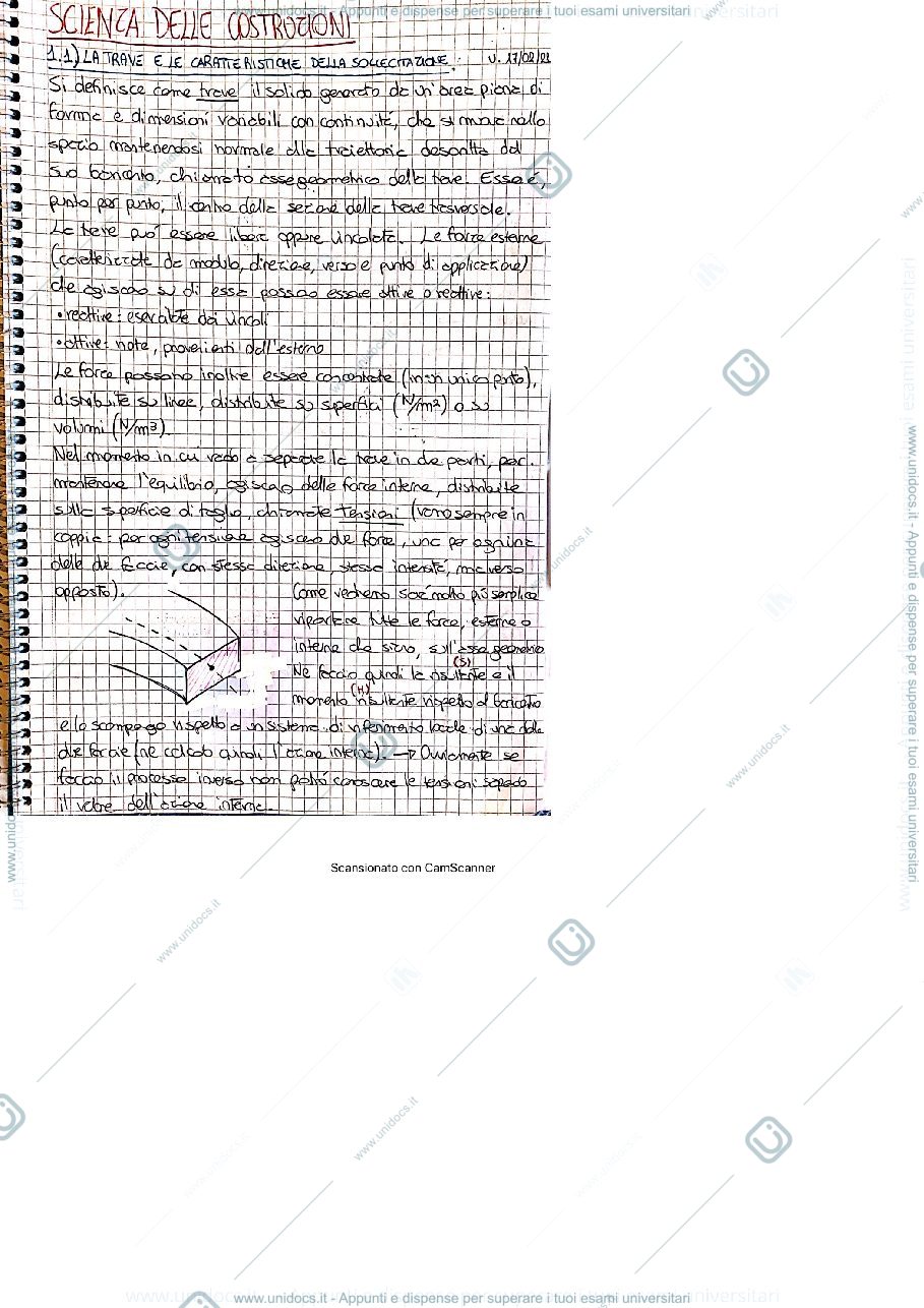 Anteprima pagina 1 — Scienza delle costruzioni