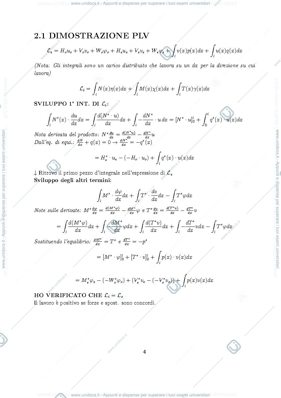 Anteprima pagina 4 — teoria di scienza delle costruzioni