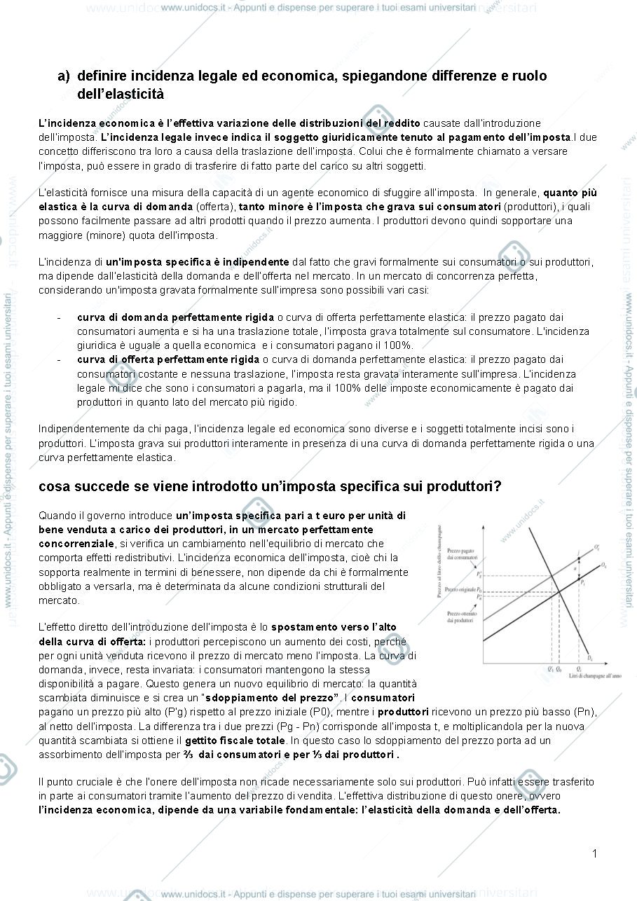 Anteprima pagina 1 — domande scienze delle finanze ugolini