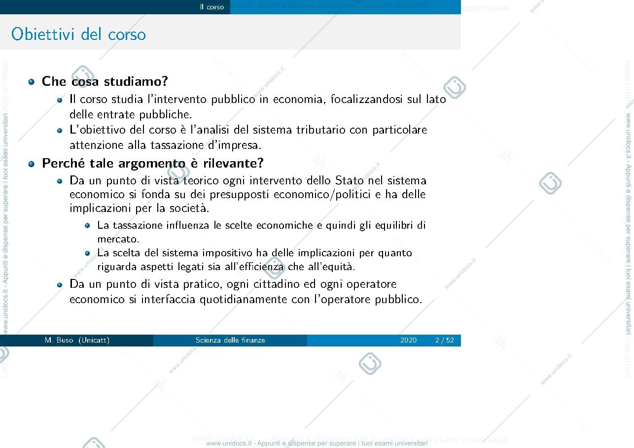 Anteprima pagina 2 — Slide complete scienza delle finanze 