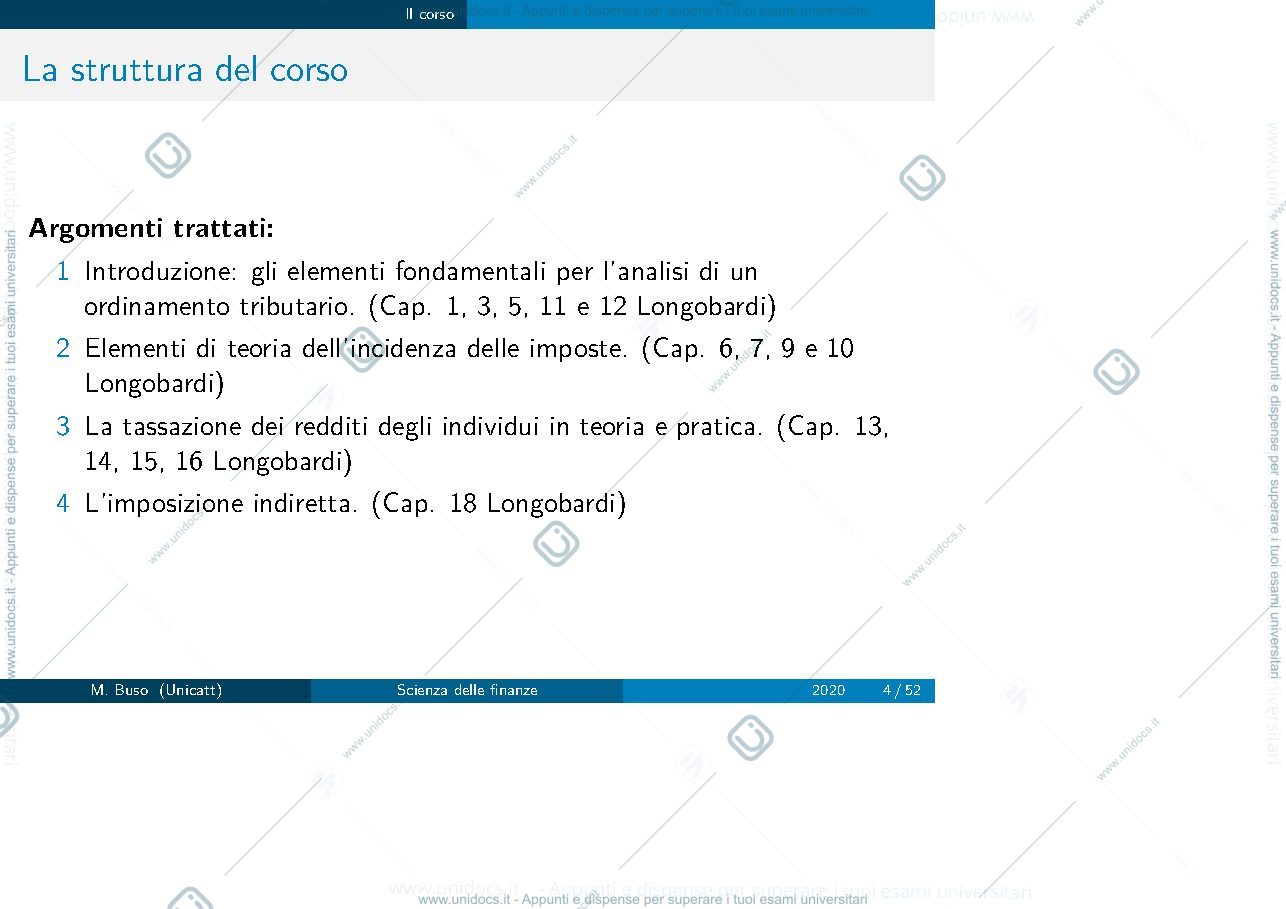 Anteprima pagina 4 — Slide complete scienza delle finanze 