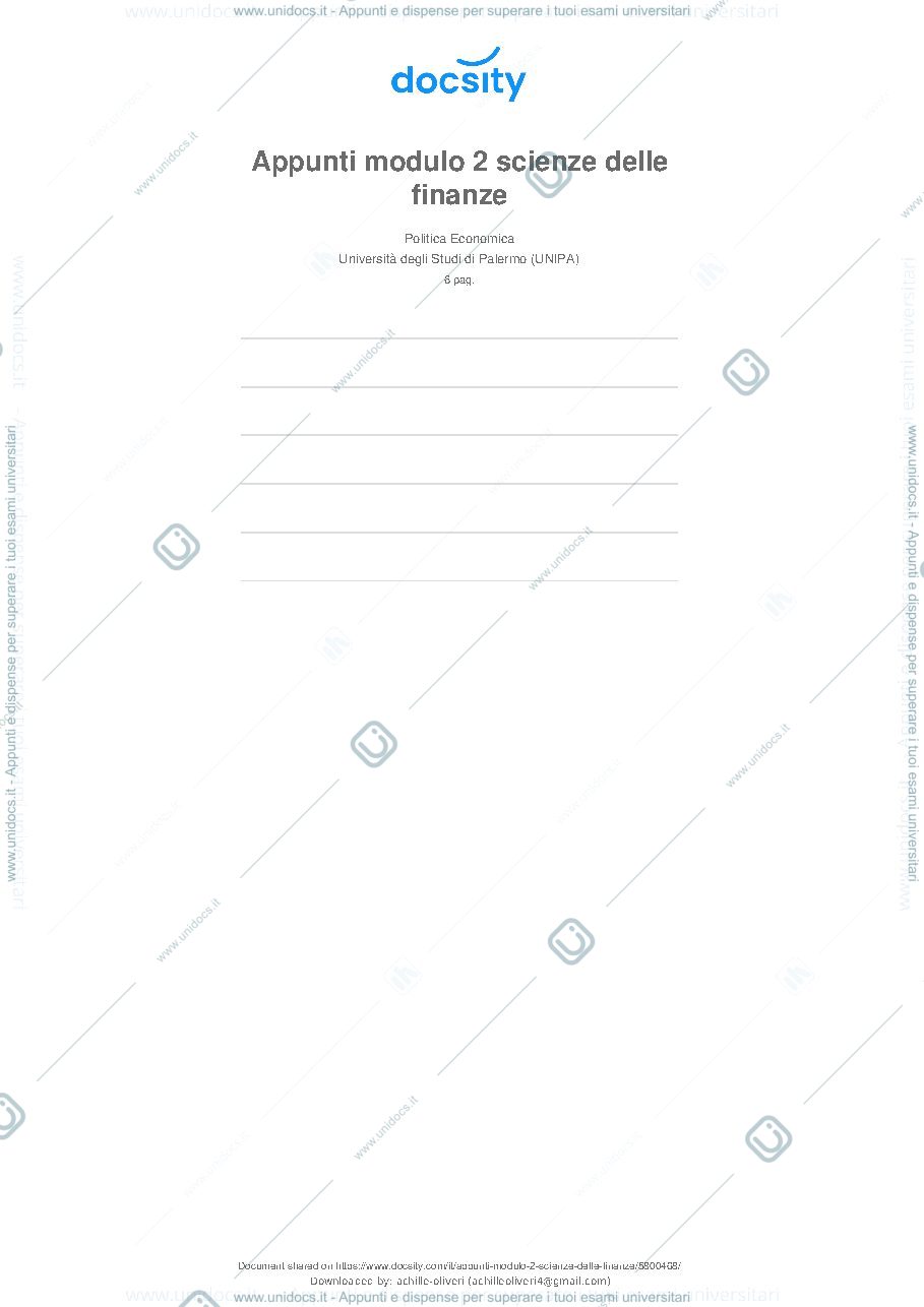 Anteprima pagina 1 — scienza delle finanze