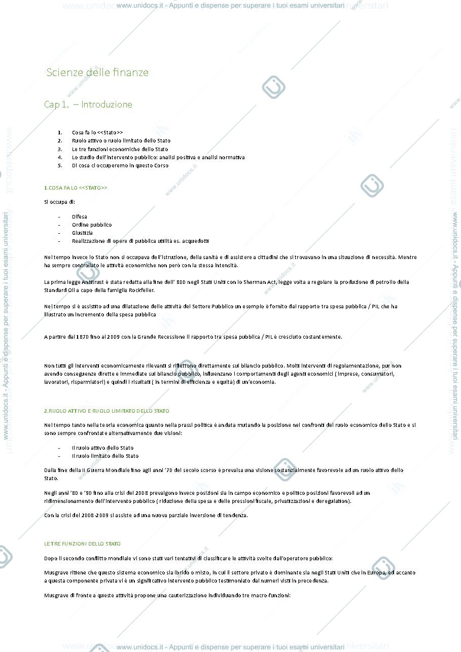 Anteprima pagina 1 — Appunti per esame 