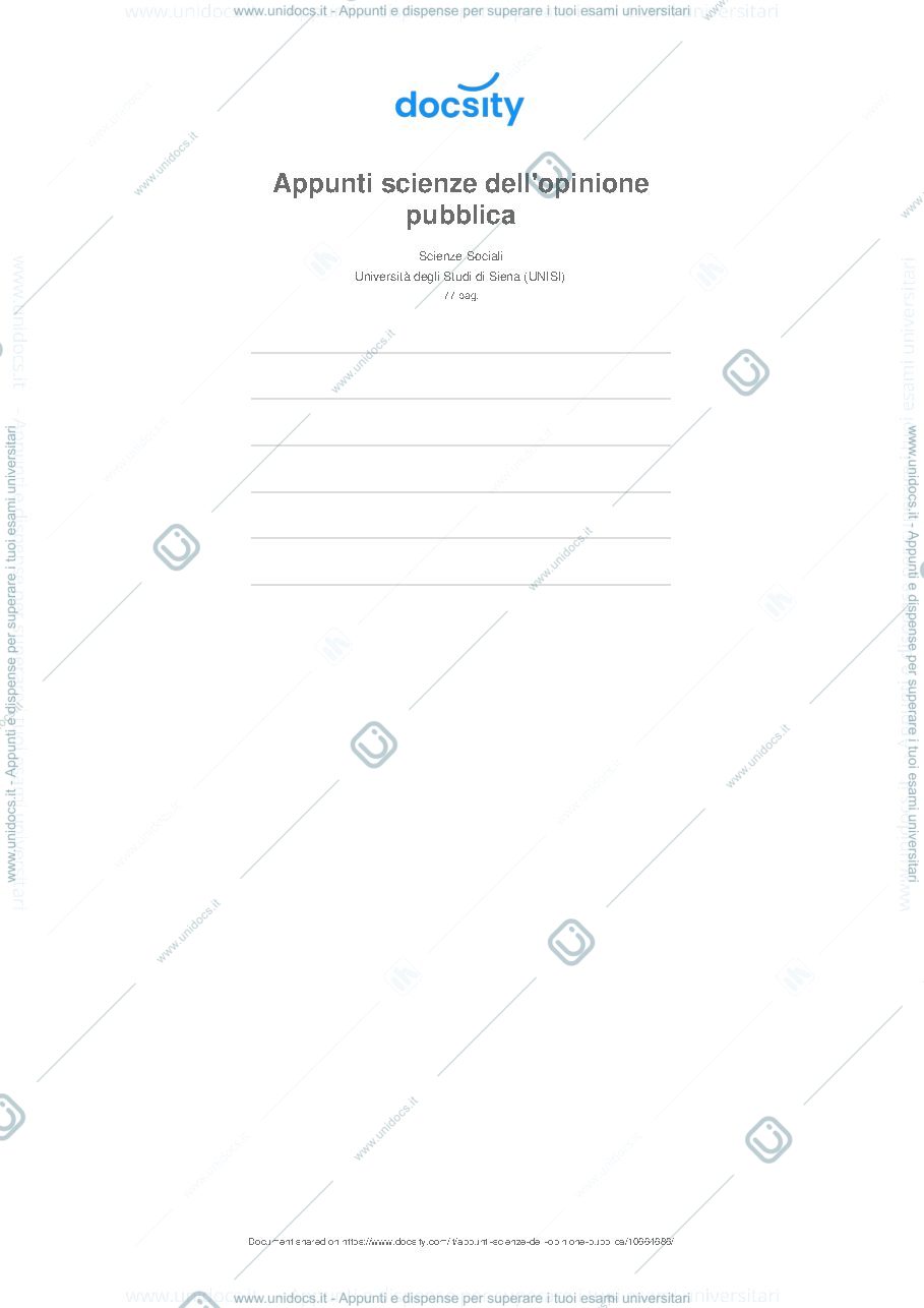 Anteprima pagina 1 — scienze dell'opinione pubblica