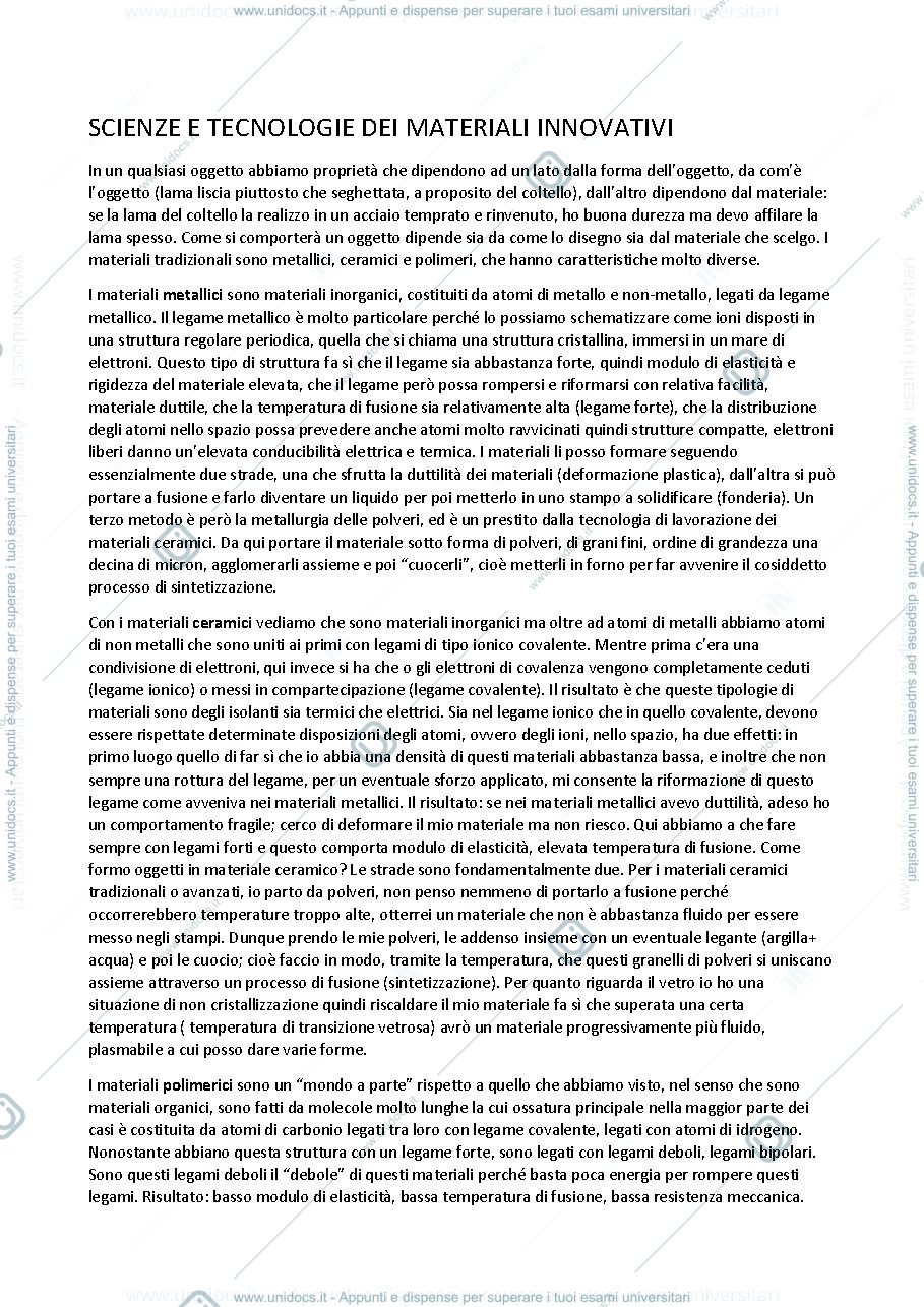 Anteprima pagina 1 — Materiali Innovativi