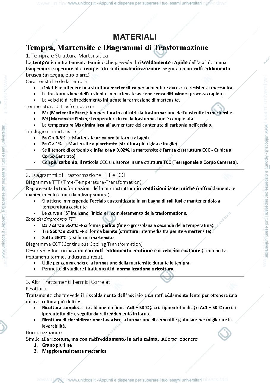 Anteprima pagina 1 — modulo di scienze e tecnologia dei materiali