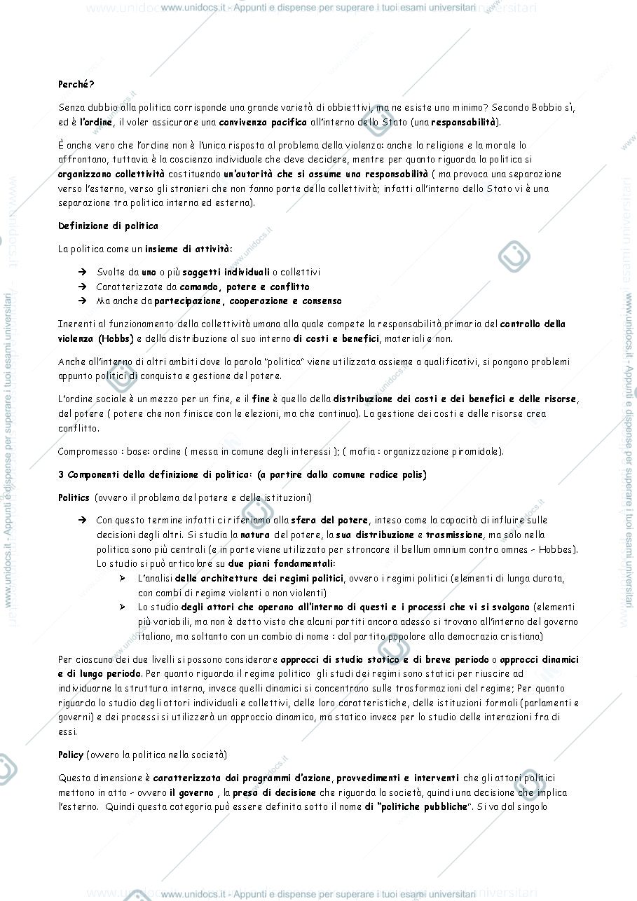 Anteprima pagina 2 — Appunti lezioni scienza politica 