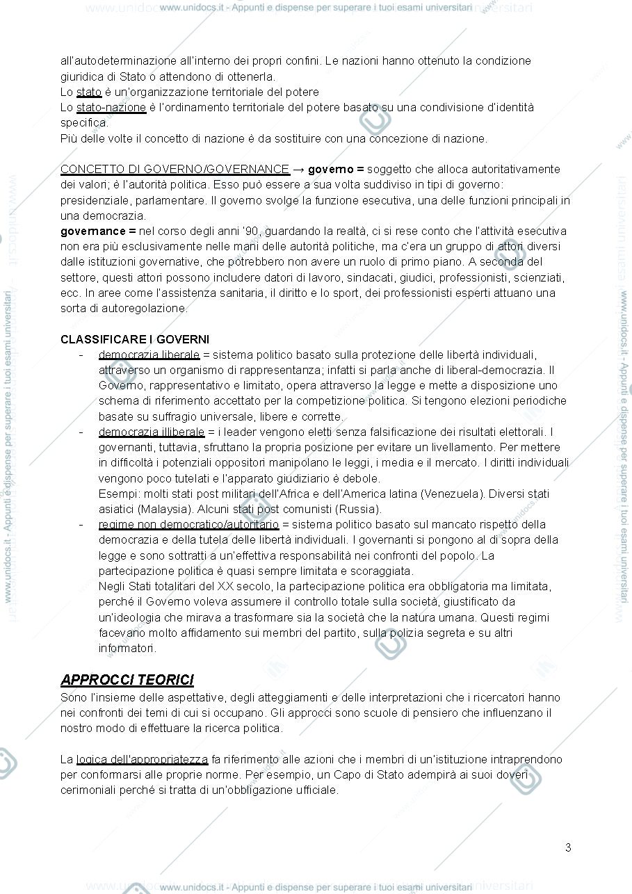 Anteprima pagina 3 — appunti completi scienza politica modulo A a.a. 2022/23 prof. Graziano
