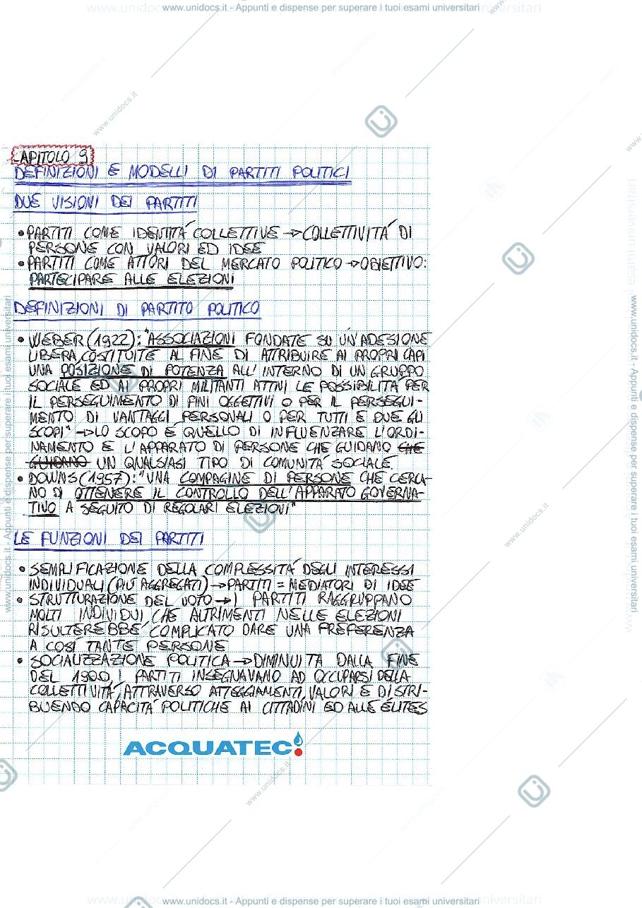 Anteprima pagina 1 — POLITICA COMPARATA (parte 6/7)