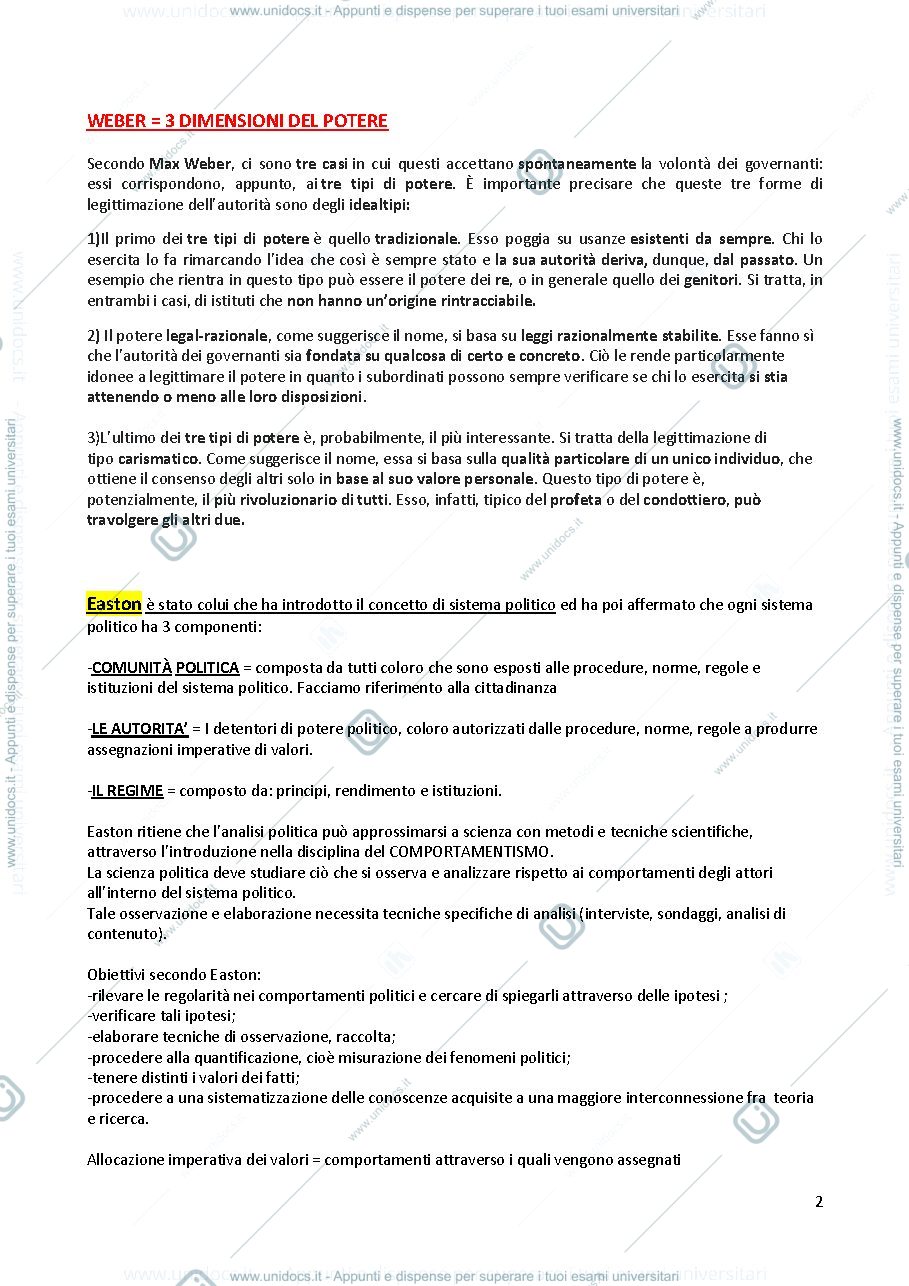Anteprima pagina 2 — Riassunto di scienza politica