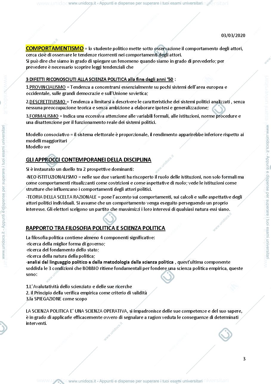 Anteprima pagina 3 — Riassunto di scienza politica