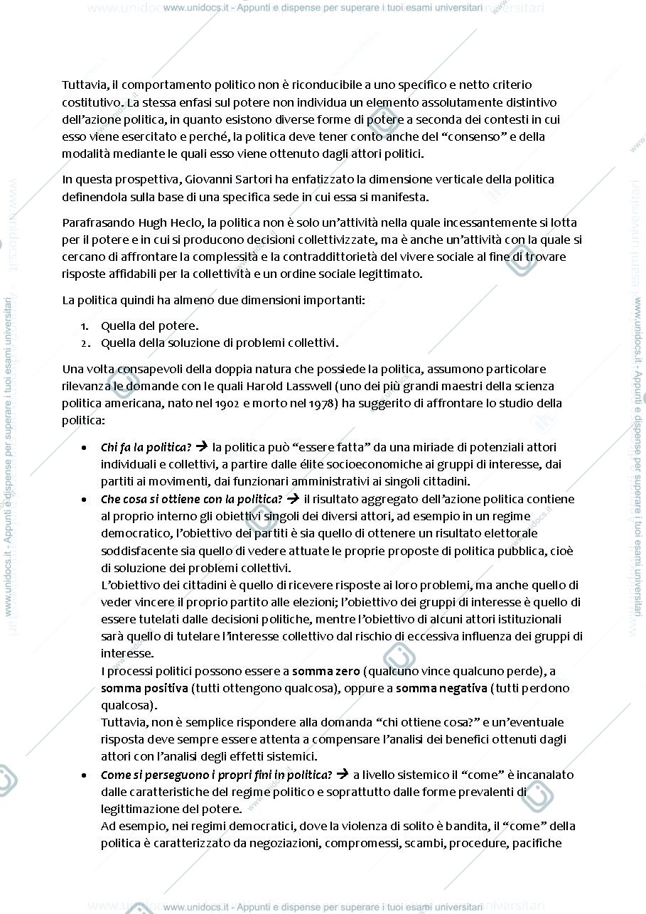 Anteprima pagina 2 — capitolo 1 scienza politica