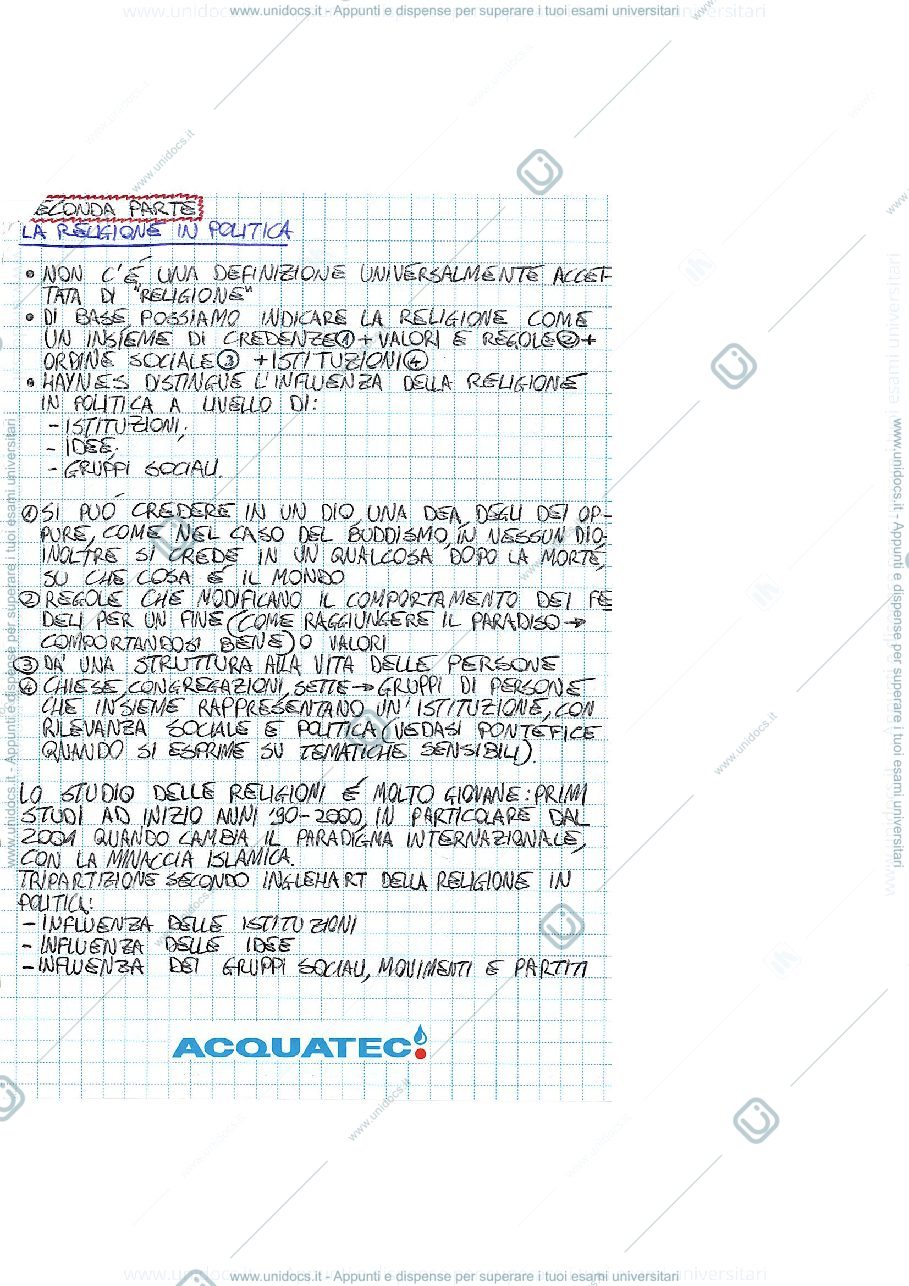 Anteprima pagina 1 — POLITICA COMPARATA (parte 7/7)