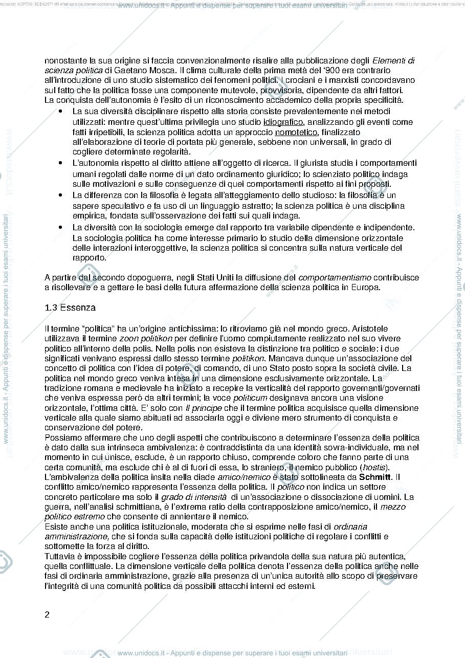 Anteprima pagina 2 — Appunti Scienza Politica Palano