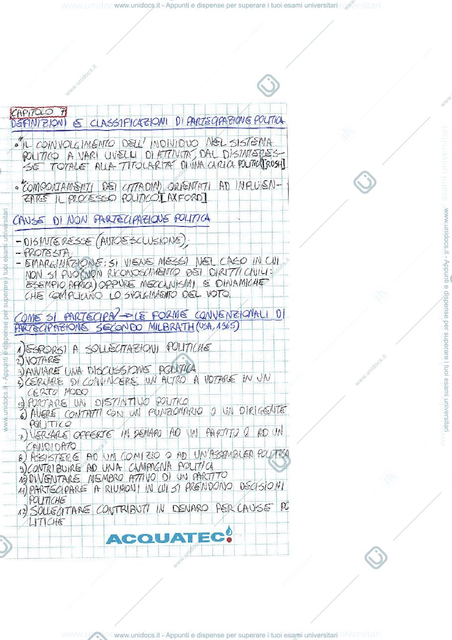 Anteprima pagina 1 — POLITICA COMPARATA (parte 4/7)