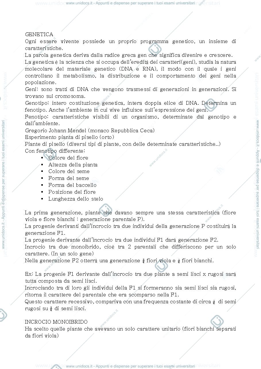 Anteprima pagina 1 — Genetica e virus 